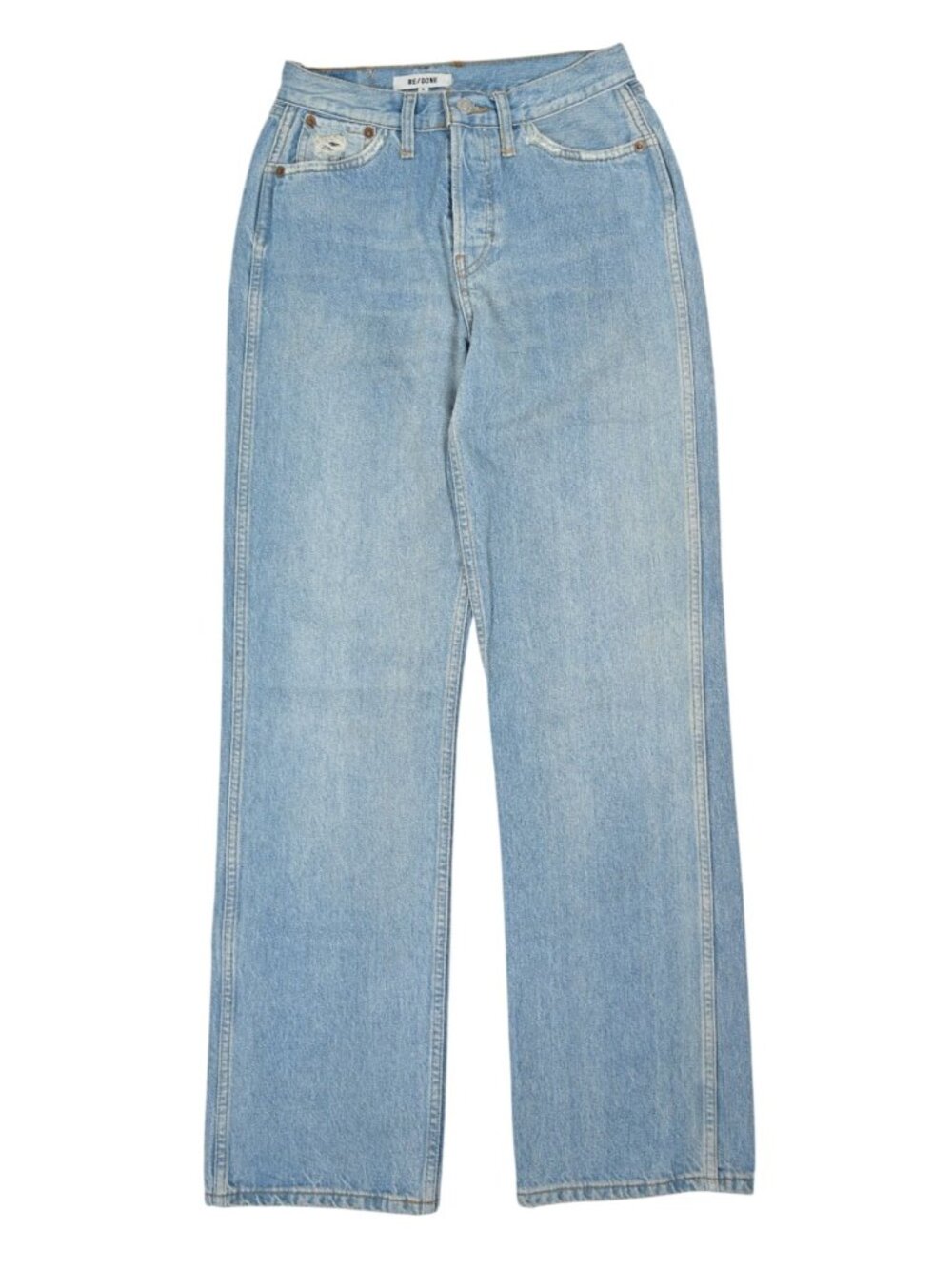 Re/Done High Rise Loose Jeans in Worn Blue